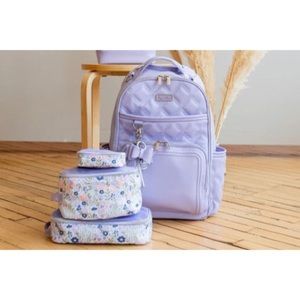 🌸BUNDLE🌸 Itzy Ritzy Boss Plus Diaper Bag Backpack & Packing Cubes - Meadow